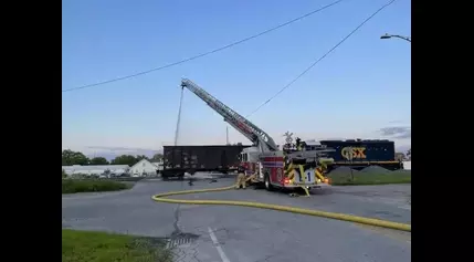 Lima Fire Department extinguishes train car fire