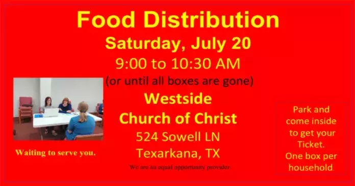 Food Distribution this Saturday 9 a.m.