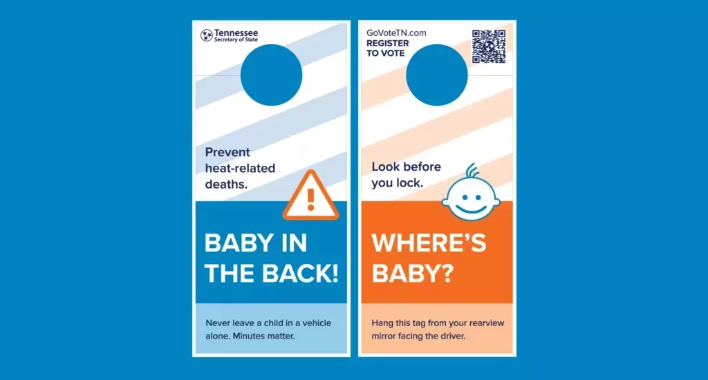 Free ‘Baby in the Back’ car hangtag program aims to helps prevent heat-related deaths