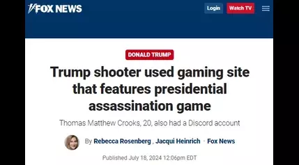 Fox News’ Desperate Attempts To Link Trump Shooter To Video Games Is Pathetic