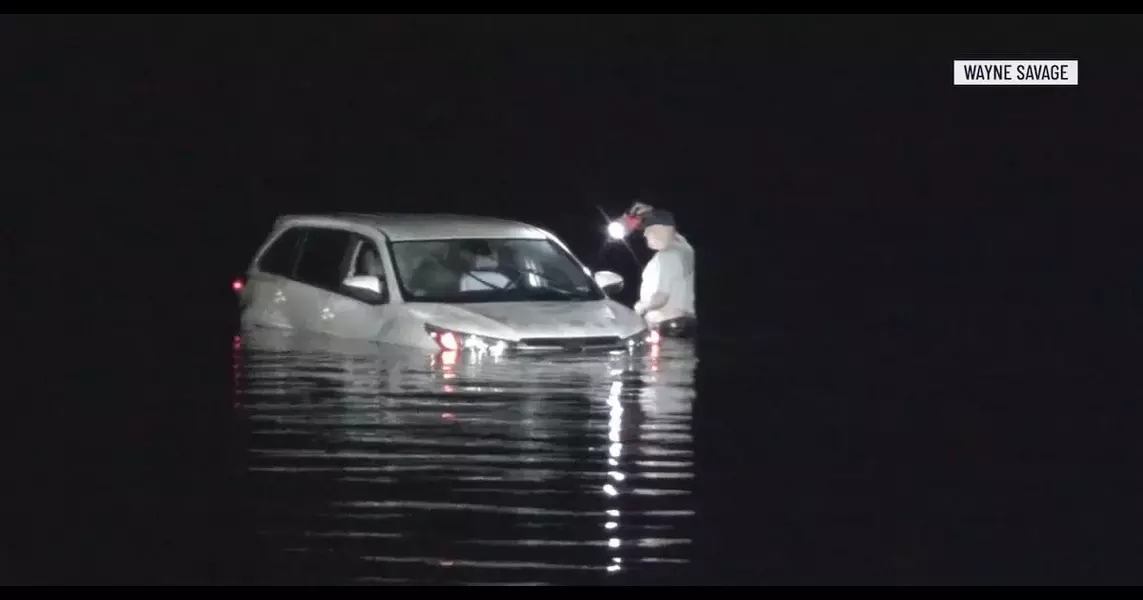 Car found in offshore waters at Leddy Beach