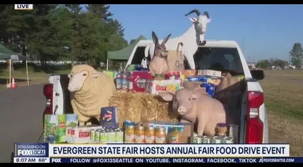 Evergreen State Fair hosts annual food drive event to earn a free ticket