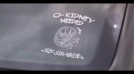 Davenport man uses car decals to find kidney donor