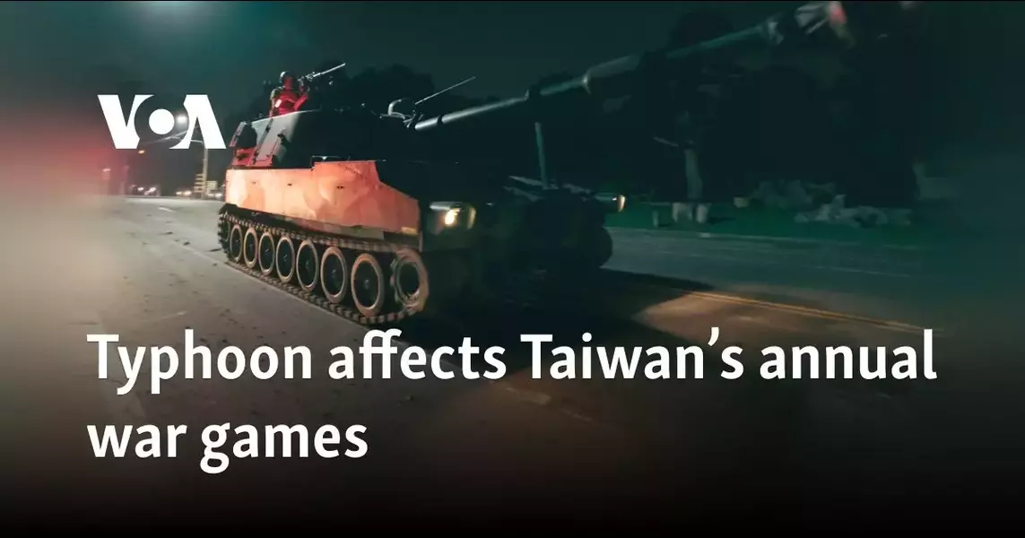 Typhoon affects Taiwan’s annual war games