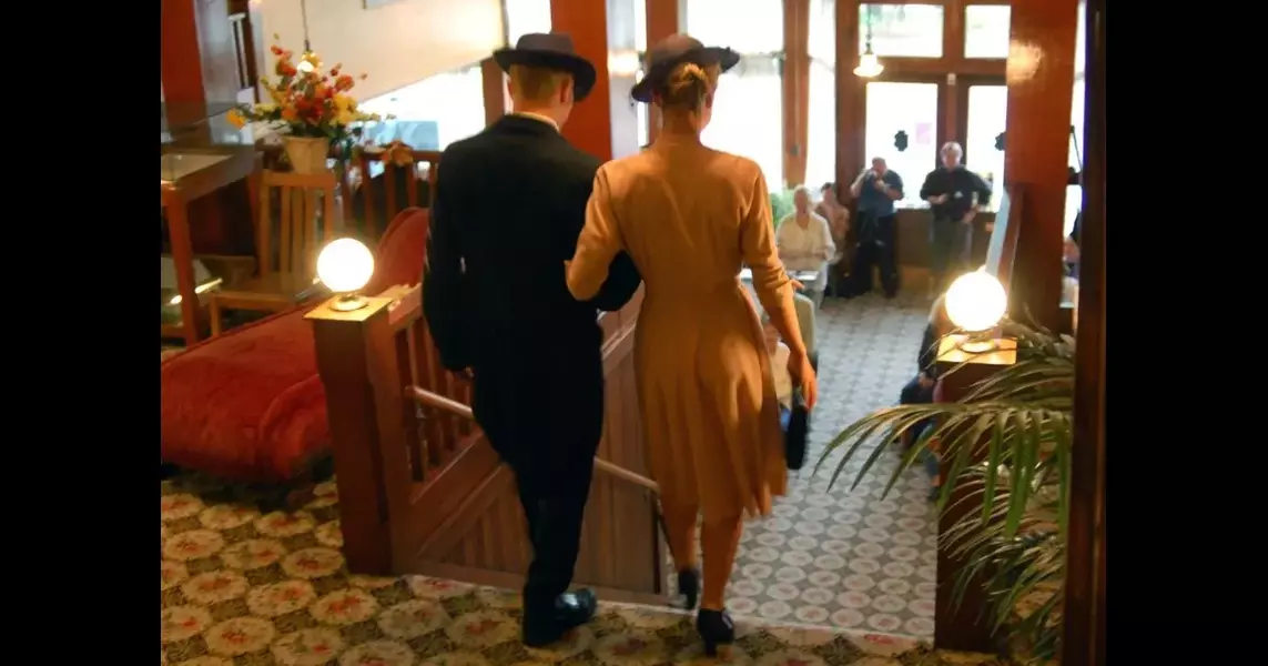 Vintage fashion show at Baldwin Hotel Museum