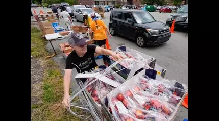 Dare to Care Food Bank distributes groceries to July Fourth tornado victims in Louisville