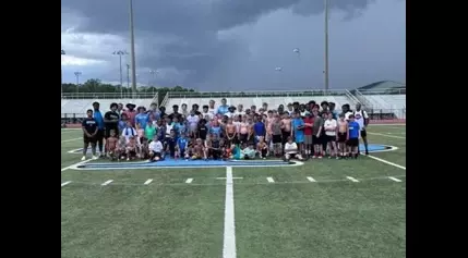 Spain Park players lead area kids in football camp