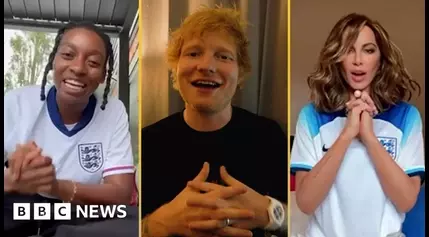 Watch: Celebrities cheer on England ahead of final