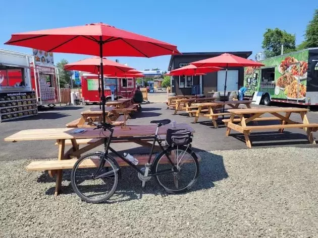 At food pod, that tent is gone for now