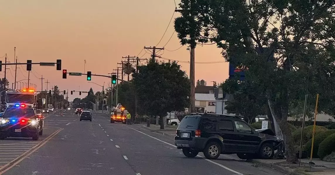 Car into pole causes power outages in Redding