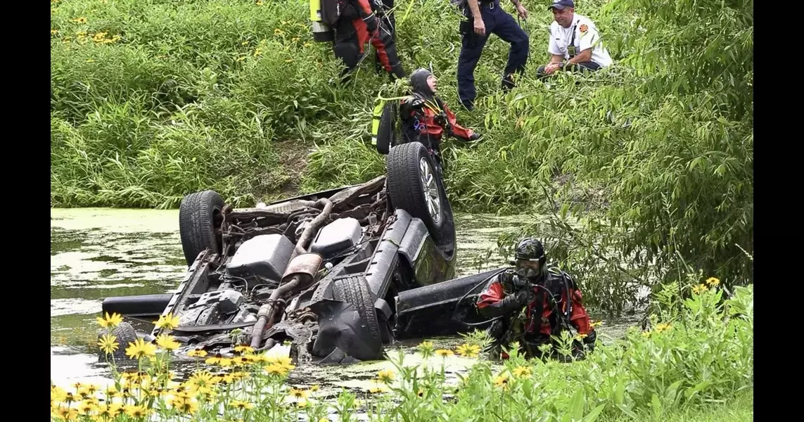 Man dies after car rolls over into pond, leaving him trapped inside in Wauconda