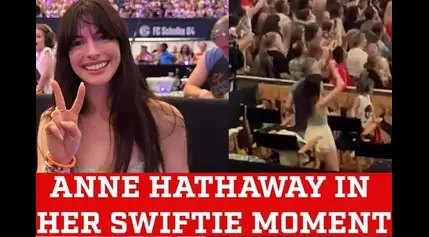 Anne Hathaway steals the spotlight ‘possessed’ by Taylor Swift during her concert in Germany