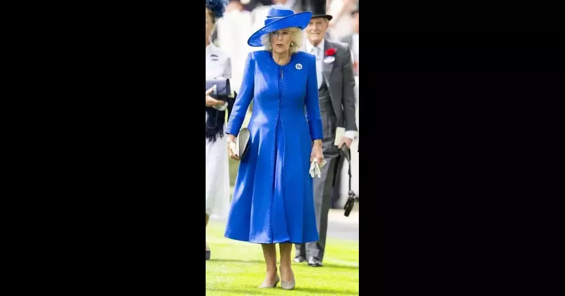 Queen Camilla narrowly misses a fashion faux pas at Royal Ascot