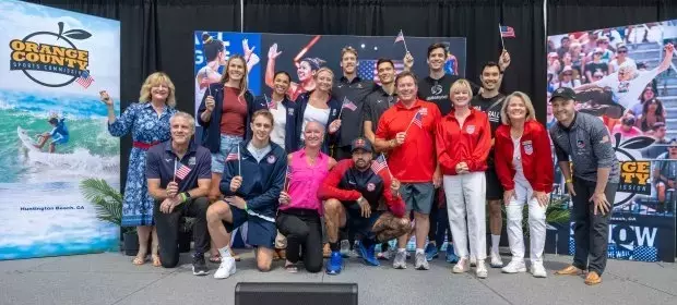 Olympians get warm send-off in Anaheim before Paris Games.