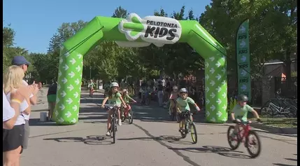 Children ride for Pelotonia Kids on Saturday