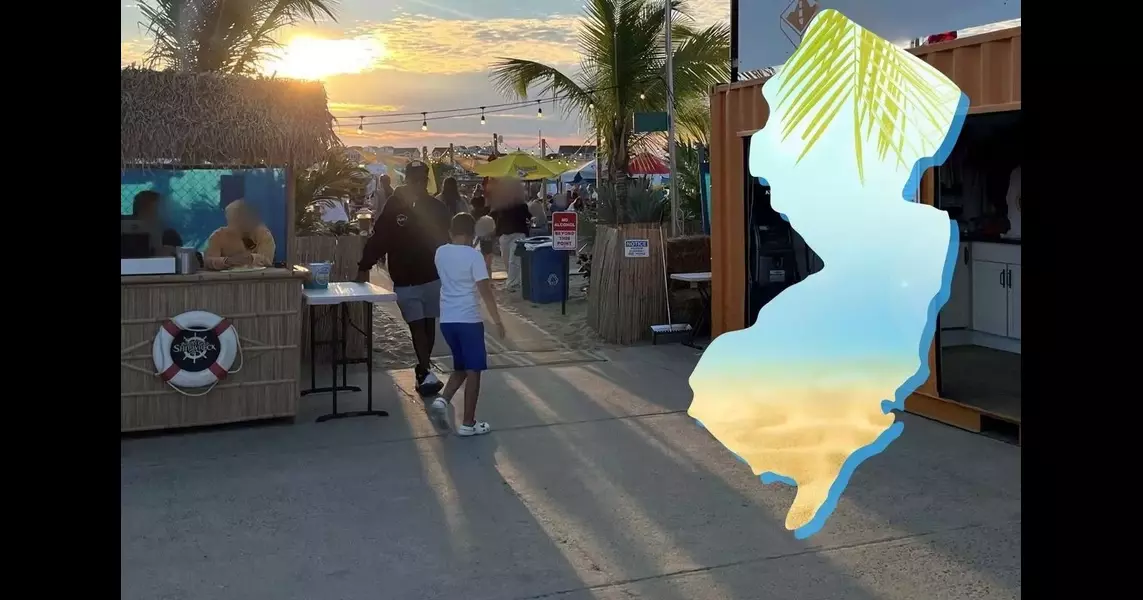 Hidden affordable NJ beach offering food, music, ferry & more