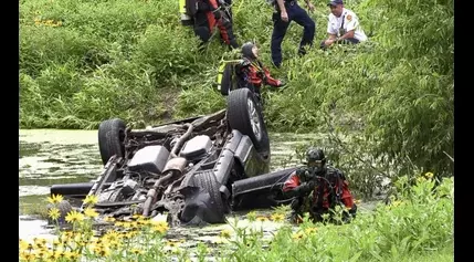 Man dies after car rolls over into pond, leaving him trapped inside in Wauconda