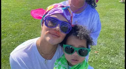 Khloe Kardashian Paints the Town Red With Kids for Color Run