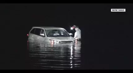 Car found in offshore waters at Leddy Beach