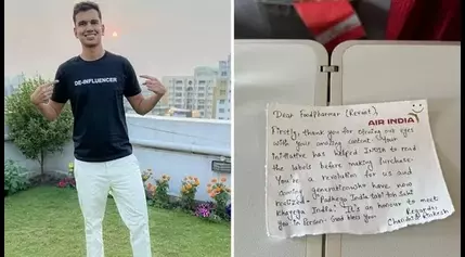 Air India pilot writes to influencer ‘Food Pharmer’ who exposed Indigo’s unhealthy meals