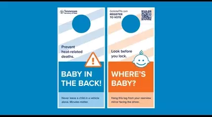 Free ‘Baby in the Back’ car hangtag program aims to helps prevent heat-related deaths