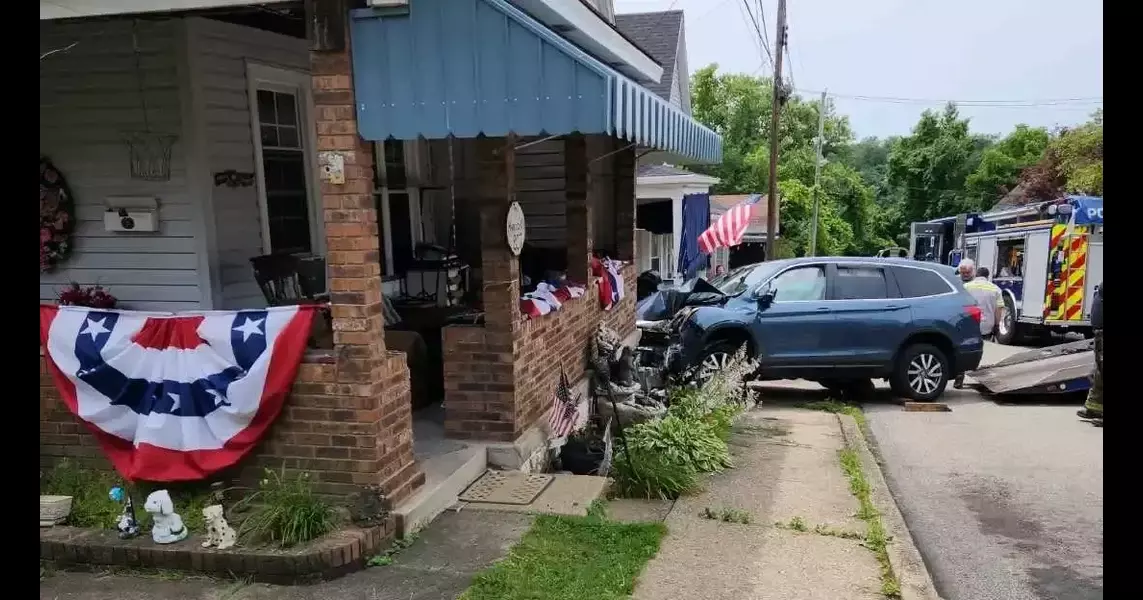 ‘I felt the house shake’: Car smashes into home in Port Vue; Security camera captures crash