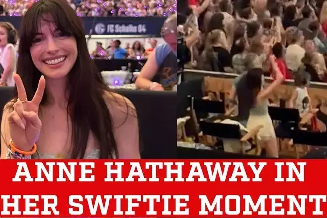 Anne Hathaway steals the spotlight ‘possessed’ by Taylor Swift during her concert in Germany