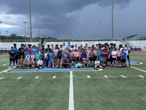 Spain Park players lead area kids in football camp