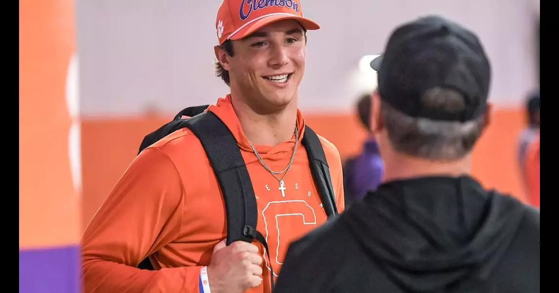 Clemson football quarterback Cade Klubnik, like campers at his free clinic, still growing