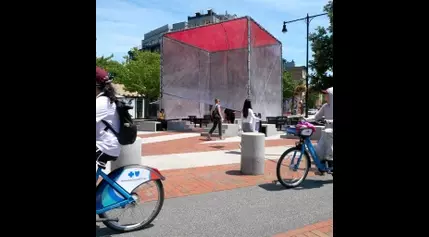 Functional art cools at a Central Square park, warms with narrative at Cambridge library