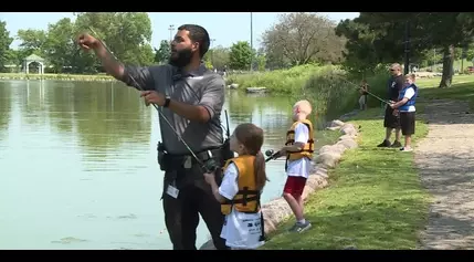 Kids fish with deputies in Beloit at ‘Cops & Bobbers’ event