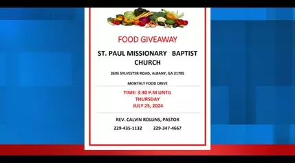 St. Paul Missionary Baptist Church hosting food giveaway