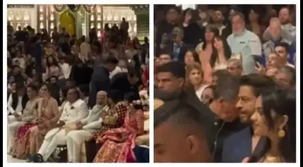 Shah Rukh Khan to Amitabh Bachchan: How many celebrities can you spot with PM Modi in this video from Ambani wedding?