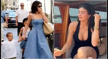 Kylie Jenner holidays in Rome with kids in backless minis, midi dresses and thong sandals. Pics