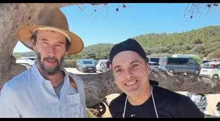 Keanu Reeves, another celebrity spotted in the Balearics