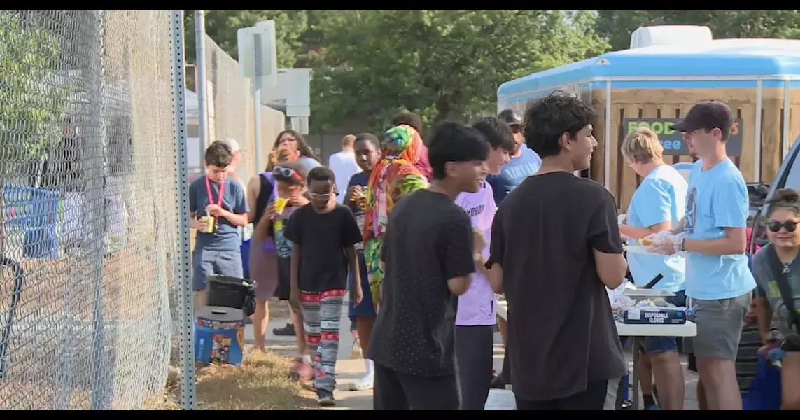 Food Fort gives families free school supplies at back-to-school block party