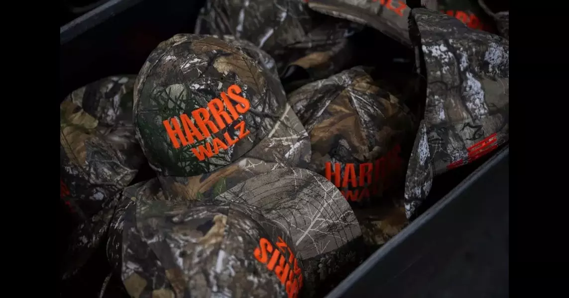 US factory works overtime to meet demand for Harris-Walz camouflage hat