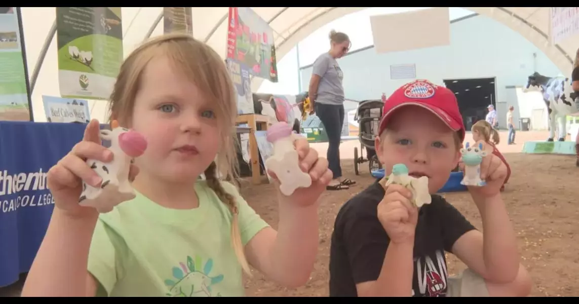 Kids learn about the farming industry at the ‘Agriculture Adventure Tent’