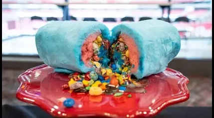 America’s latest deliciously horrifying stadium food: cotton candy burrito