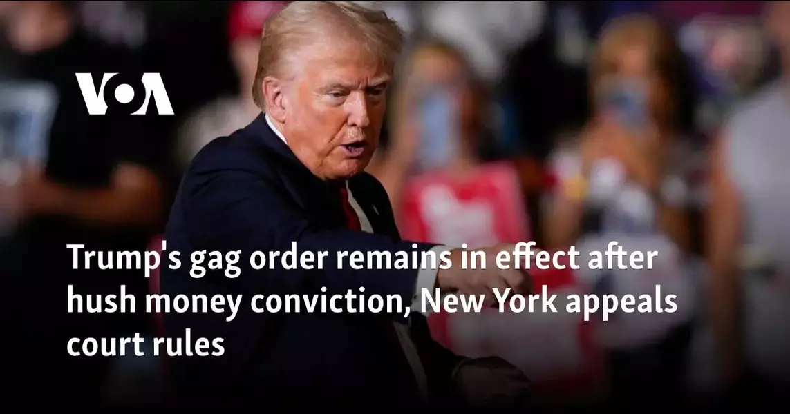 Trump’s gag order remains in effect after hush money conviction, New York appeals court rules