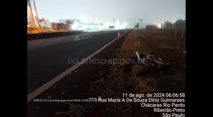 Motociclista morre em acidente com automóvel na rodovia Anhanguera em Ribeirão Preto