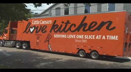 Little Caesar’s Love Kitchen comes to Gospel Mission Food Pantry