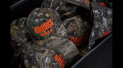 US factory works overtime to meet demand for Harris-Walz camouflage hat