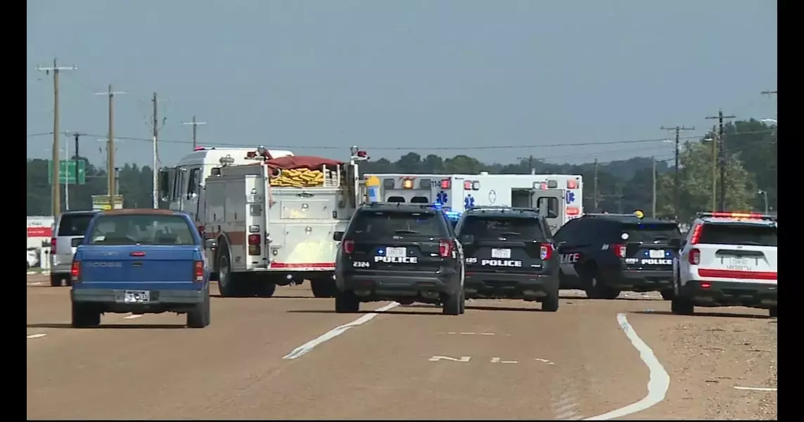 Wreck involving vehicle and police car