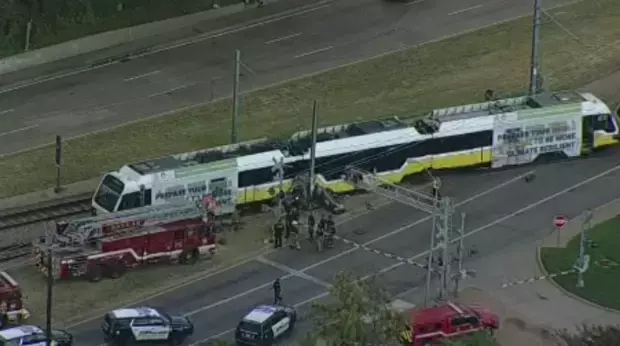 DART train collides with car near Ledbetter Station