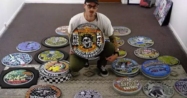 New exhibit by Colorado Springs musician who pays homage to shows by painting drum heads