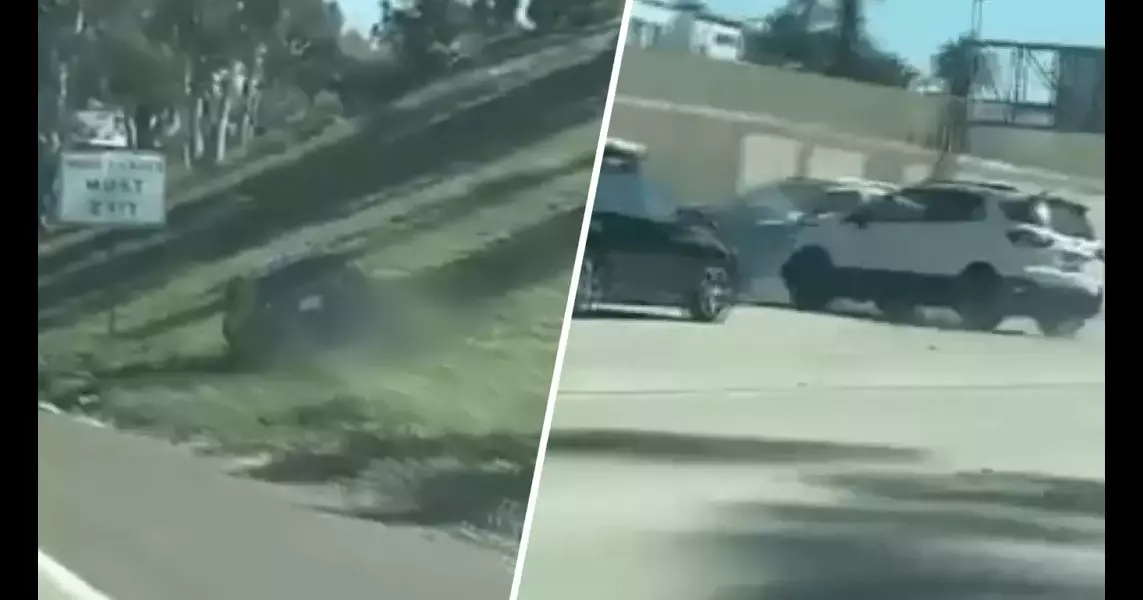 Video: Erratic driver slams into other motorist on San Diego freeway