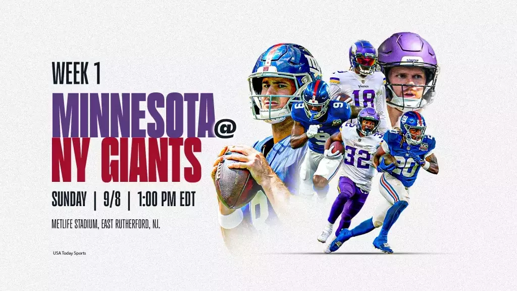 Giants vs. Vikings: Time, television, radio and streaming schedule