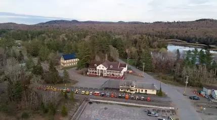 Riding Adirondack rails in a private car