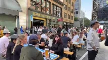 San Francisco’s first ‘entertainment zone’ hosts Oktoberfest celebration